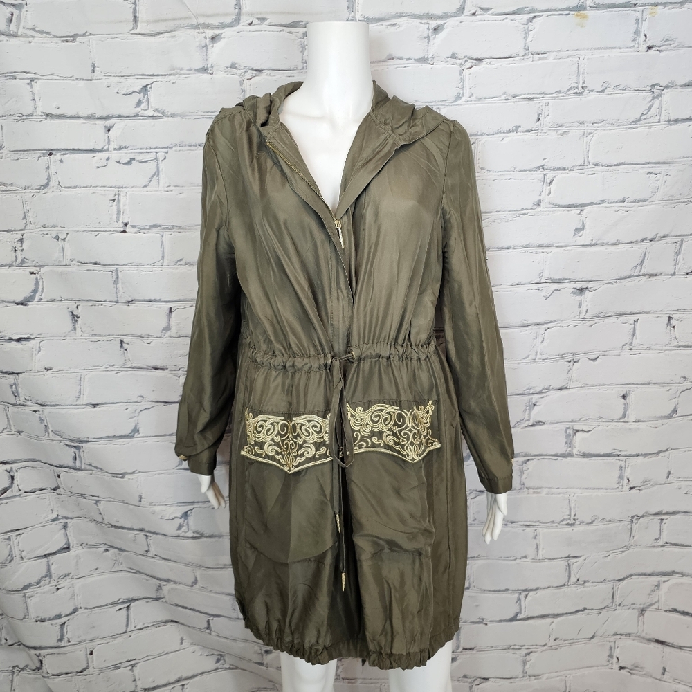 Marchesa Voyage Green Silk Jacket